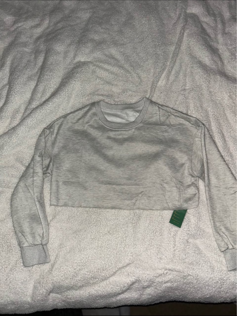 Women's Gray Cropped Crewneck